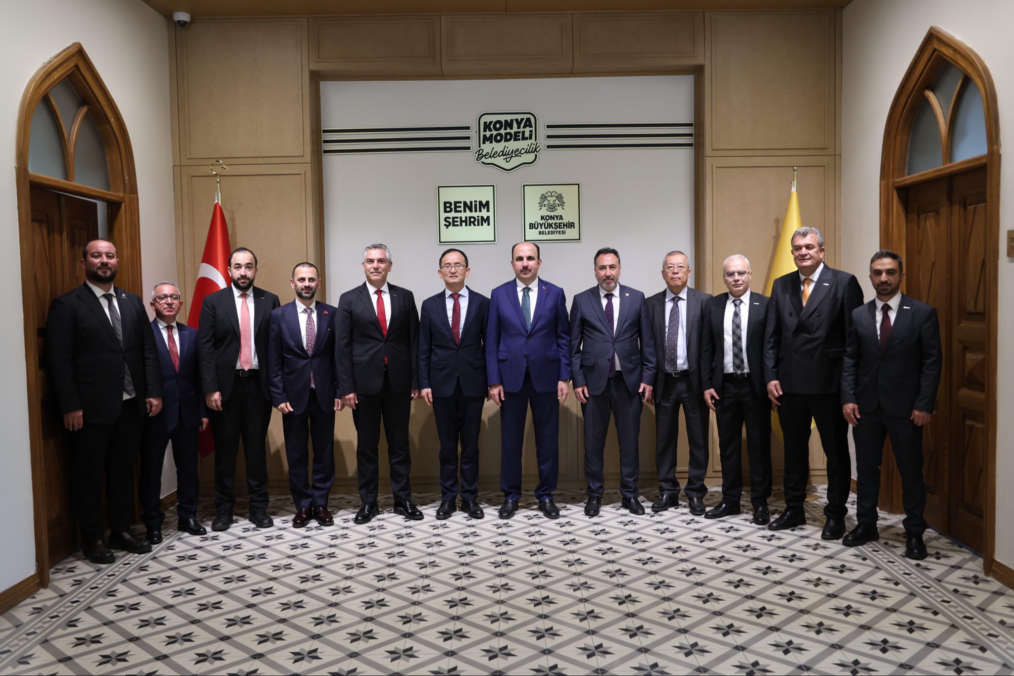 Çin Halk Cumhuriyeti Ankara Büyükelçisi Jiang Xuebin AK Parti Konya Büyükşehir Belediye Başkanı Uğur İbrahim Altay Ziyareti