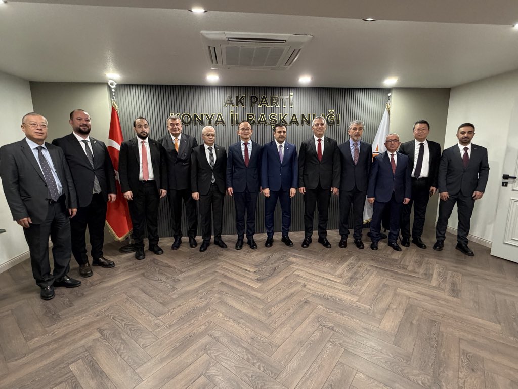 Çin Halk Cumhuriyeti Ankara Büyükelçisi Jiang Xuebin AK Parti Konya İl Başkanı Fatih Özgökçen Ziyareti