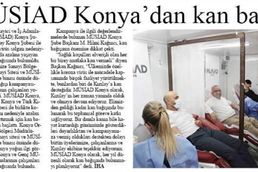 MÜSİAD Konya’dan Kan Bağışı