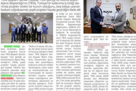 MÜSİAD’DA TİKA’NIN FAALİYETLERİ ANLATILDI
