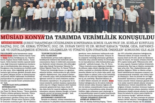 MÜSİAD Konya'da tarımda verimlilik konuşuldu