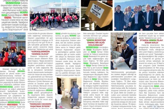 MÜSİAD KONYA HATAY’DA 1000 RAMAZAN KOLİSİ DAĞITTI