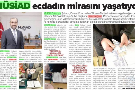 ZİMEM DEFTERİ YAŞATILMAYA DEVAM EDİYOR