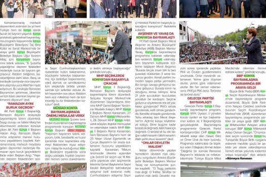 MÜSİAD KONYA BAYRAMLAŞMA PROGRAMINDA ÖNEMLİ MESAJLAR VERİLDİ