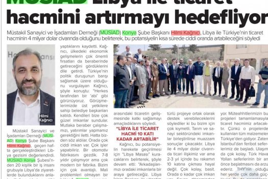 Libya ile ticaret hacmi 10 katı kadar artabilir