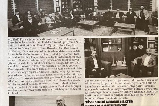 MÜSİAD Konya'da İslam Hukuku Ekseninde Borsa konuşuldu