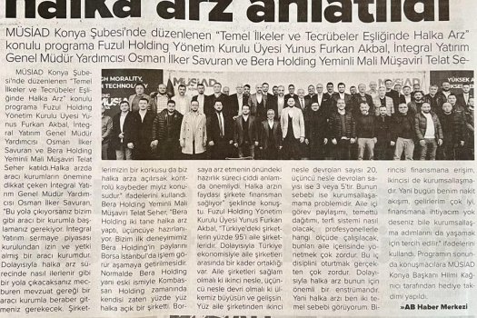 MÜSİAD KONYA’DA HALKA ARZ ANLATILDI