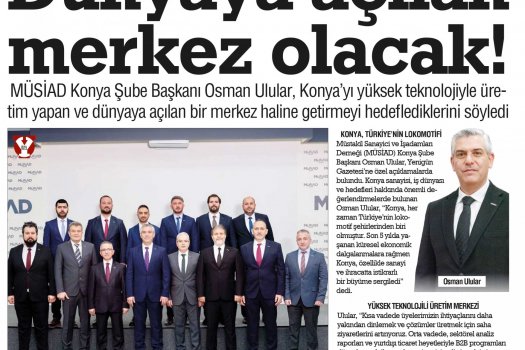 Hedef güçlü ve dijital bir Konya