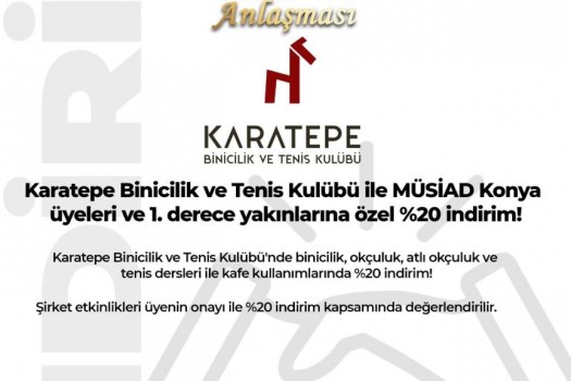 MÜSİAD Konya ile Karatepe Binicilik ve Tenis Kulübü Arasında İndirim Anlaşması